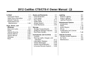 2012 Cadillac CTS Owner Manual