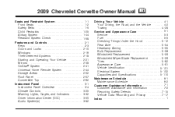 2009 Chevrolet Corvette Owner's Manual
