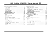 2007 Cadillac CTS Owner's Manual