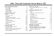 2005 Chevrolet Avalanche Owner's Manual