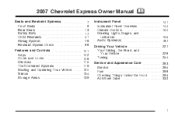 2007 Chevrolet Express Van Owner's Manual