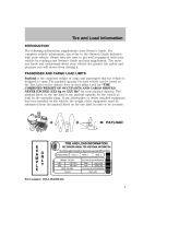 2004 Ford Focus Tire and Load Information 2nd Printing