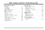 2008 Cadillac XLR Owner's Manual