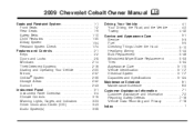 2009 Chevrolet Cobalt Owner's Manual