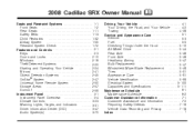 2008 Cadillac SRX Owner's Manual