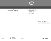 2011 Toyota Highlander Navigation Manual