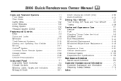 2006 Buick Rendezvous Owner's Manual