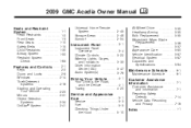 2009 GMC Acadia Owner's Manual