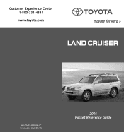 2006 Toyota Land Cruiser Owners Manual