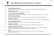 1999 Pontiac Firebird Owner's Manual