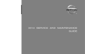 2014 Nissan Murano Service & Maintenance Guide