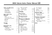 2008 Saturn Astra Owner's Manual