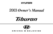 2003 Hyundai Tiburon Owner's Manual