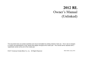 2012 Acura RL Owner's Manual