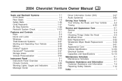 2004 Chevrolet Venture Owner's Manual