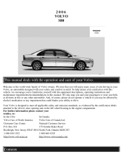 2006 Volvo S80 Owner's Manual