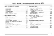 2007 Buick LaCrosse Owner's Manual