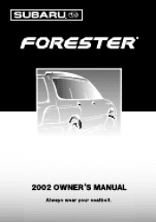2002 Subaru Forester Owner's Manual