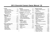 2013 Chevrolet Camaro Owner's Manual