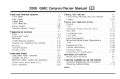 2005 GMC Canyon Owner's Manual
