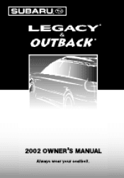 2002 Subaru Legacy Owner's Manual