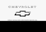 1994 Chevrolet Cavalier Owner's Manual