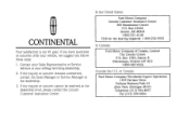 1997 Lincoln Continental Owner's Manual