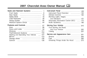2007 Chevrolet Aveo 5 Owner's Manual