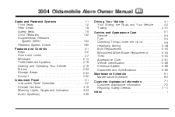2004 Oldsmobile Alero Owner's Manual
