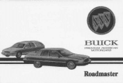 1993 Buick Roadmaster Owner's Manual