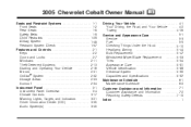 2005 Chevrolet Cobalt Owner's Manual