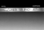 2003 Chevrolet Express Van Owner's Manual
