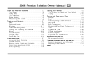 2006 Pontiac Solstice Owner's Manual