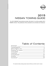 2015 Nissan Quest Towing Guide