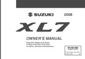 2008 Suzuki XL7 Owner's Manual