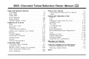 2005 Chevrolet Tahoe Owner's Manual