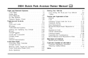 2004 Buick Park Avenue Owner's Manual