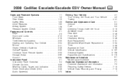 2008 Cadillac Escalade Owner's Manual