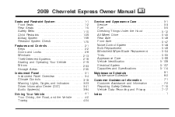 2009 Chevrolet Express Van Owner's Manual