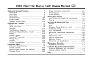 2005 Chevrolet Monte Carlo Owner's Manual