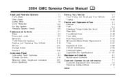 2004 GMC Sonoma Owner's Manual