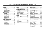 2014 Chevrolet Express 1500 Cargo Owner Manual