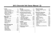 2013 Chevrolet Volt Owner Manual