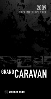 2009 Dodge Grand Caravan Passenger Quick Reference Guide