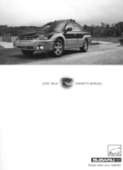 2003 Subaru Baja Owner's Manual