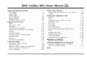 2006 Cadillac SRX Owner's Manual