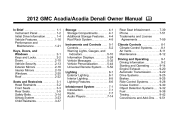 2012 GMC Acadia Owner's Manual