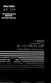 1993 Chevrolet S10 Pickup Owner's Manual