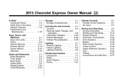 2013 Chevrolet Express 1500 Passenger Owner Manual