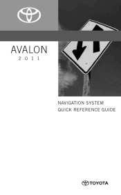 2011 Toyota Avalon Navigation Manual